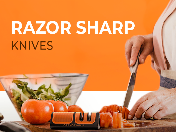 Orange Ninja Knife Sharpener afilador de cuchillos amolador de cuchillos manual afilador de