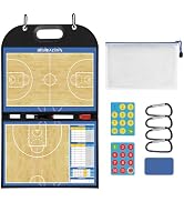 HIGHRAZON Magnetic Coaching Board – Foldable Dugout Display with Carry Handle, Leather-Covered Do...
