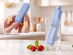 Mmkszaee 12 Individual Lidded Silicone Ice Cube Trays, 2-in-1 Popsicles