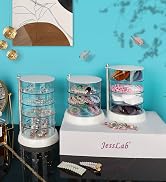 JessLab Hair Accessories Organizer, Clear 5-Layer Acrylic Organizer for Girl Hair Tie, Classify S...