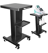Esthetician Trolley Cart with Wheels, Heavy Duty Metal Beauty Machine 3 Tier Rolling Cart, Load 2...