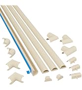 D-Line 13.12ft Cord Hider Kit, Patented Cable Cover, Hide Wires on Wall, Channel for TV Mount Cor...