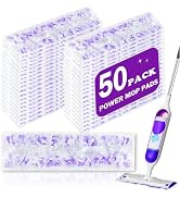 50 Pack Disposable PowerMop Refill Pads for Swiffer Power Mop - Multi-Surface Floor Cleaning Mop ...