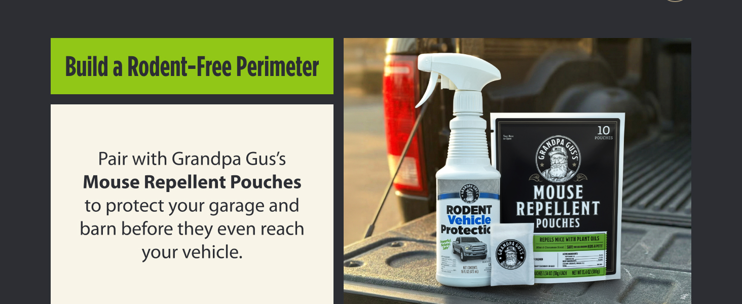 Rodent Repellent For Car Engines, Peppermint Oil & Cinnamon Oil Rodent Repellent Spray