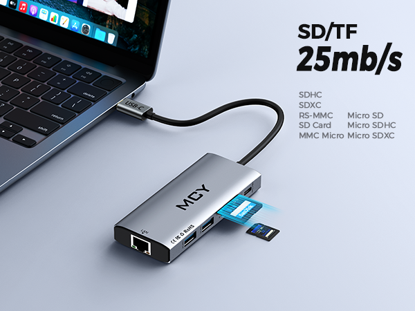 sd/tf card reader usb c dock