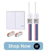 GREENCYCLE Wireless Light Switch and Receiver Kit, Outdoor 1900ft Indoor 229ft, No Wiring No WiFi...