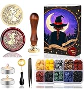 Wax Seal Kit for Witch Girl,Magic Girl Witch Sealing Wax Stamp for Halloween Christmas Invitation...