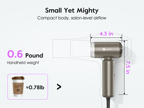 Mini lightweight hair dryer