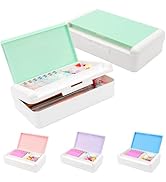 Pencil Box for Office Supplies Storage Organizer Box,Double Layer Large Capacity Pencil Boxes,Pla...