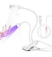 Geisofu UV Nail Lamp with LED Lighting Fixtures, Single Nail Dryer | UV Light for Gel Nails, Flas...