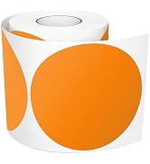 Meitaat 4 Inch Orange Circle Stickers Roll 300 PCS Vinyl Floor Line up Dots Self-Adhesive Round C...