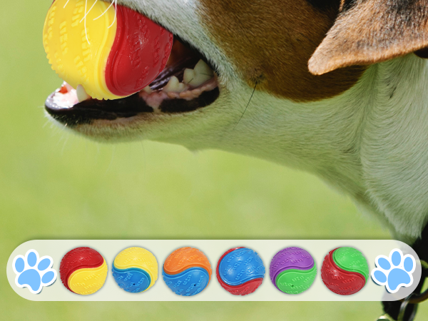 rubber dog balls