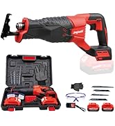 Dogtooth 21V Cordless Reciprocating Saw Kit, 3,000 Strokes Per Minute, Compatible with Makita 18V...