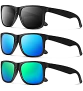 KALIYADI Sunglasses Men Matte Black Sun glasses for Women Oversized Driving Polarized Lens UV Pro...