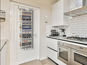 over door organizer 5 shelf grey