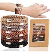 BAISEN 10 Pcs Hair Ties for Women, No Damage Elastic Ponytail Holders for Thick Thin Hair, Strong...