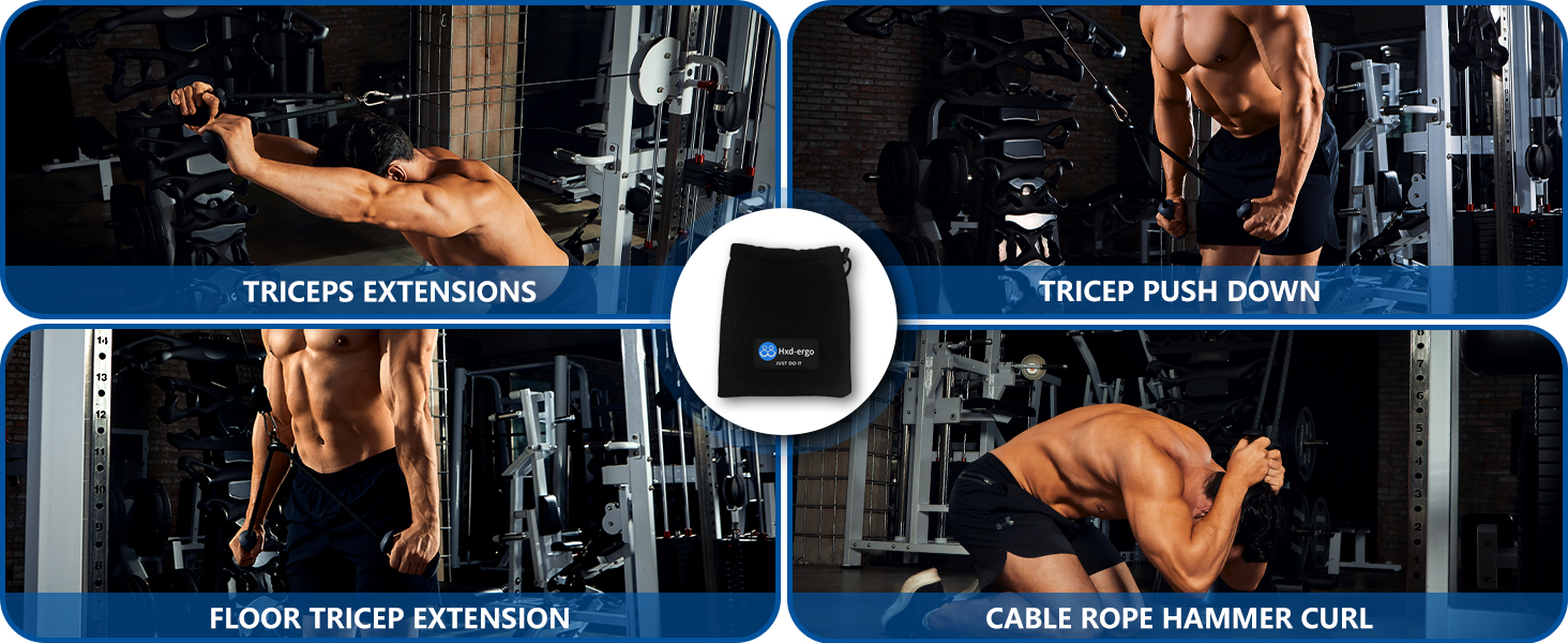Tricep Rope with Ergonomic Handles
