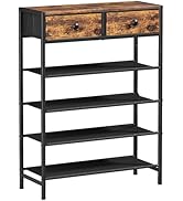 UNITSTAGE Shoe Rack, 5 Tier Shoe Organizer with 2 Drawers, Metal Shoe Storage for 16-20 Pairs of ...