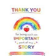 WALENGIF Teacher Appreciation Greeting Cards