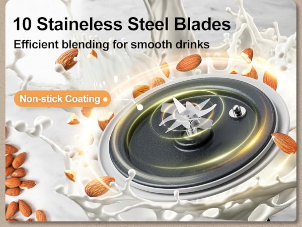 Automatic Nut Milk Maker Almond Milk Maker with Delay Start/Keep Warm/Boil Water