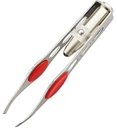 Silver Tweezer With LED Light For Hair Removal Makeup Tool Eyebrow Eyelash for Women Facial Hair,...