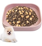 Apatal Silicone Dog Bowl Shallow Cat Food Bowls 7in Flat Puppy Plates Cute Whisker Fatigue Pet Fe...