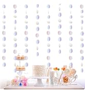 MIAHART 52 Feet Colorful Glitter Circle Dots Garland 4 Pcs Decorations Party Garland Hanging Bann...