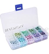 BEADNOVA Satin Pearls Beads for Crafts Tiny Loose Glass Imitation Pearls for Jewelry Making (4mm,...
