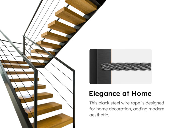 black stainless cable