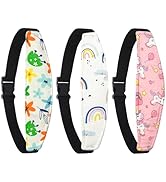 ZHOMA 3 Pcs Baby Head Support for Car Seat, Adjustable Band Strap for Stroller, Soft Neck Relief ...
