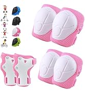WayEee 6PCS Kids Protective Gear Set, Knee Pads for Kids 3-10 Years Old, Toddler Knee Pads and El...