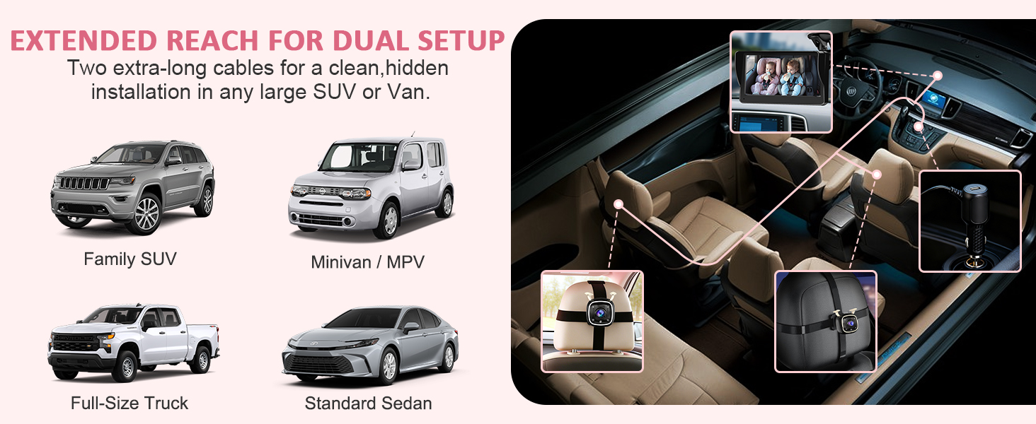 2-Kids Baby Car Camera for Seat