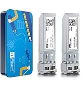 10G Multimode SFP+ LC Module, 10GBase-SR Fiber Transceiver for Cisco SFP-10G-SR, Meraki MA-SFP-10...