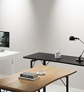 JOYMOOP White Folding Desk - 31.5", No Assembly Small Foldable Desk for Home, Office, Wooden Top ...
