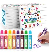 FUMILE 120 Pcs Dot Markers in 8 Colors.Bingo Daubers Bulk for Toddlers,Washable Bingo Markers,Bin...