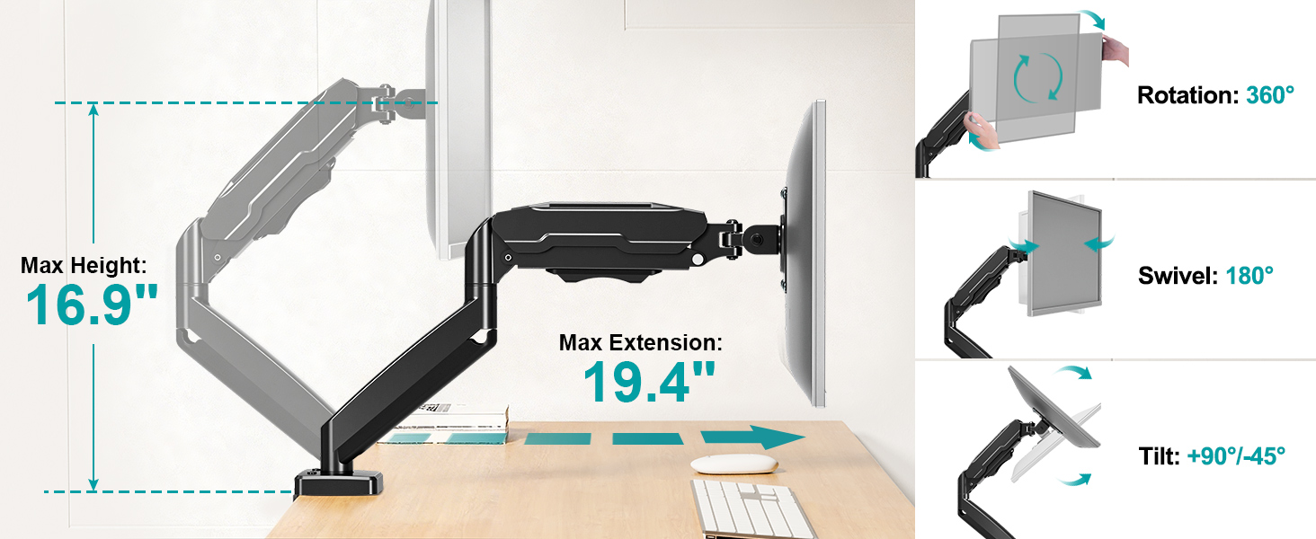 single monitor desk mount