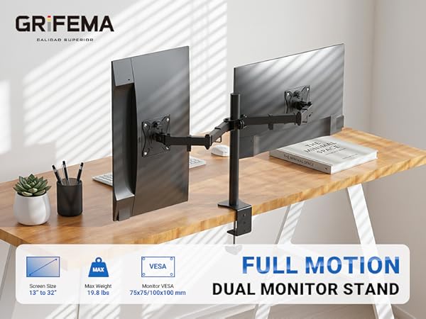 dual monitor stand