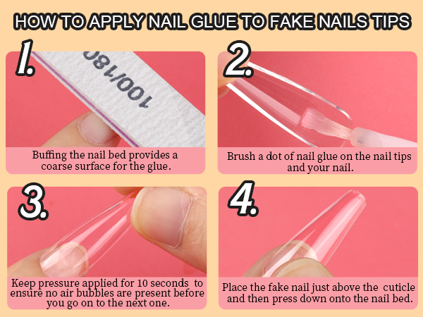 how to apply nail glue