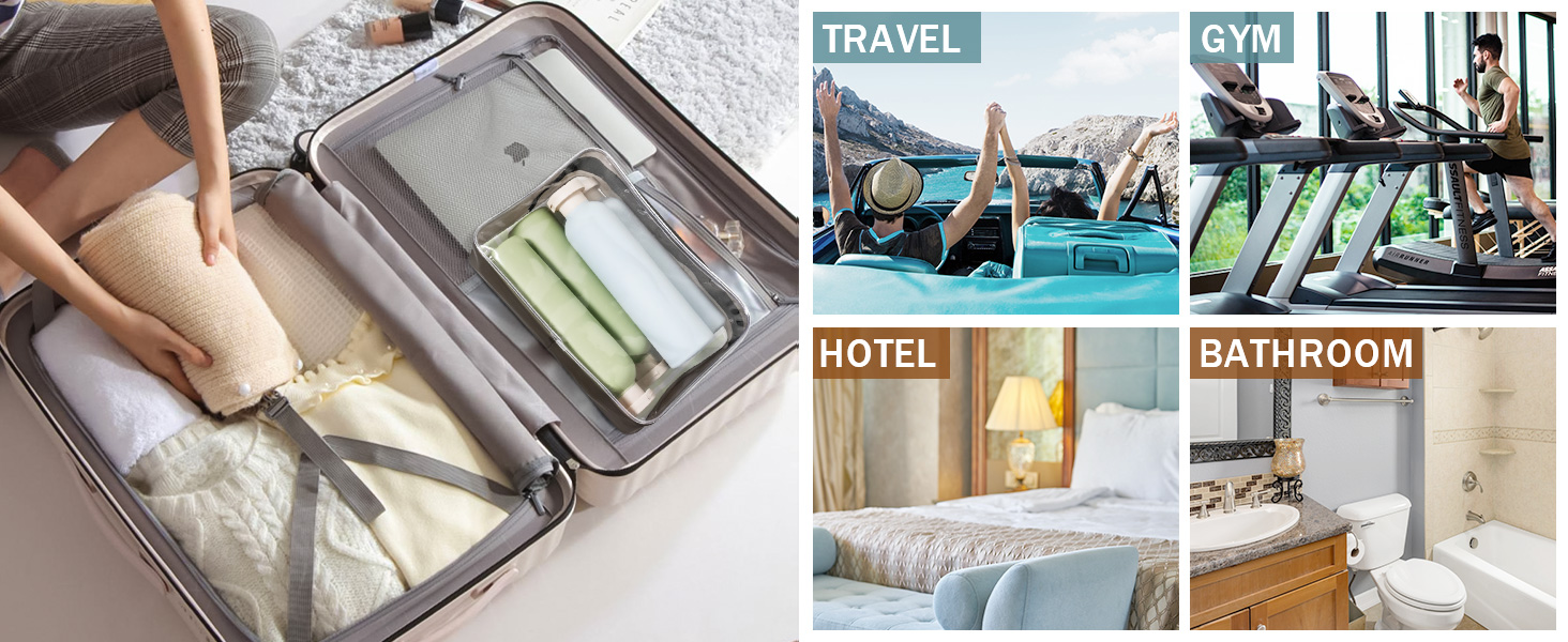 Travel Refillable Shampoo Bottles