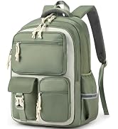 mibasies School Backpack for Teen Girls: 17.9 IN Backpack for Women with Laptop Compartment for M...