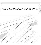 LOTMER 120 Sheets White Sentence Strips, 92LB/250gsm Cardstock Ruled Sentence Strips 3 x 12 Inche...