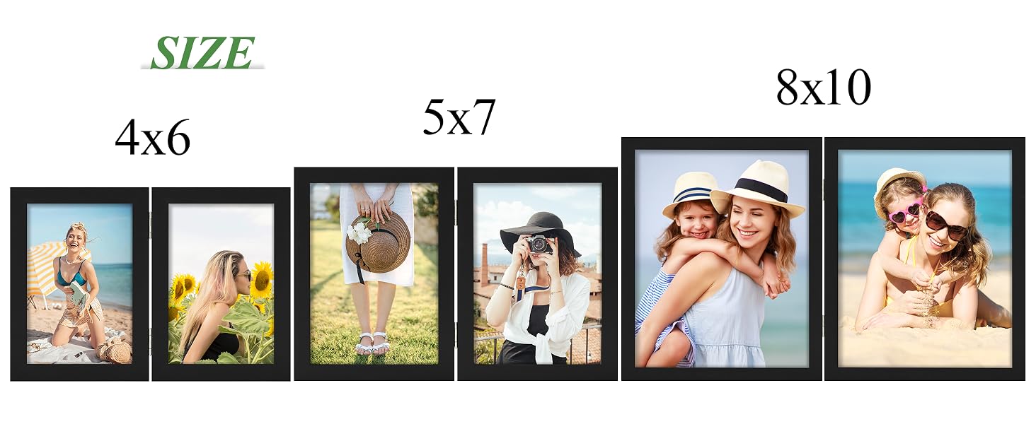 4x6, 5x7, 8x10 double picture frames