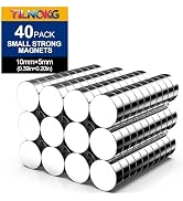 TPLNOKG 10x2mm Small Magnets,120Pcs Refrigerator Magnets,Strong Rare Earth Magnetic for Crafts an...