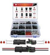 Nilight 284PCS 26 Kits 1 2 3 4 Pin Waterproof Automotive Electrical Connector Kit Quick Connect a...