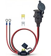 YIWOFUWO 3FT 12V Fixed Thread Cigarette Lighter Socket Extension Cable, 12V Waterproof Outlet Soc...