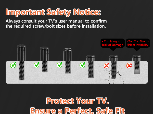TV Mounting Hardware TV Mount Screws Kit