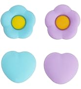 GORGECRAFT 1 Box 4Pcs 4 Styles Flower Joycon Thumb Grips Caps Silicone Heart Analog Joystick Cove...