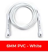 Elite Jumps 6mm PVC Jump Rope, Adjustable Skipping Rope | Non-kinking PVC cord. Unbreakable handl...