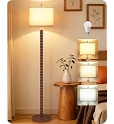 65" Solid Wood Floor Lamps for Living Room with Pull Chain Switch, Adjustable Color Temperatures,...