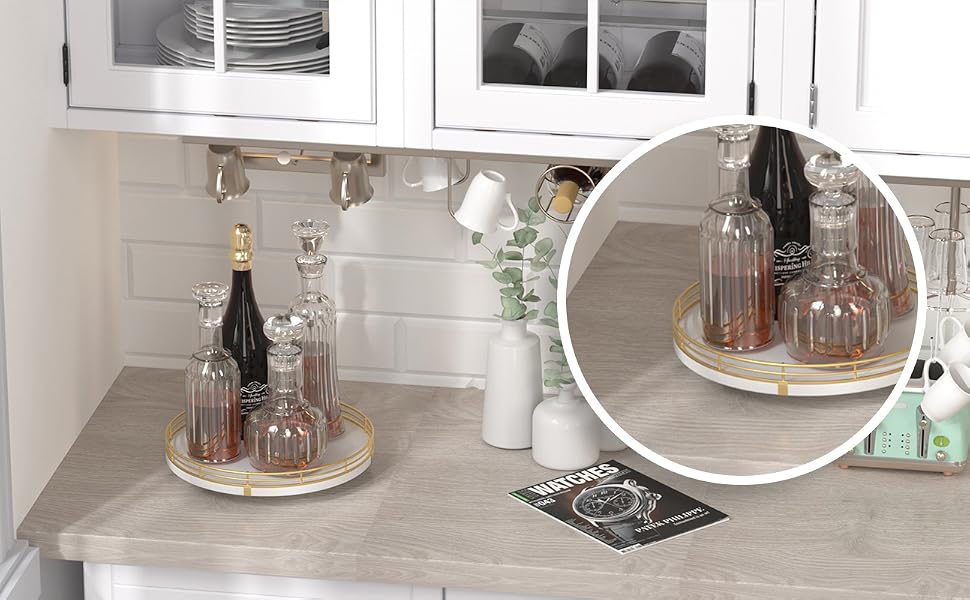 gold lazy susan turntable